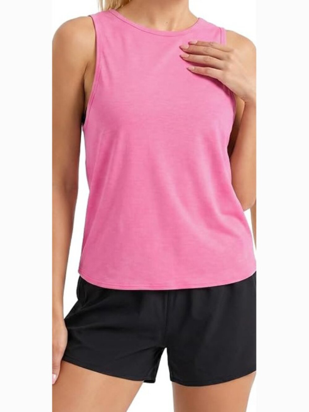 Backless Twist Back Sleeveless Athletic Tank Top